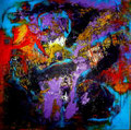 Hombre Fagocitado por el Caos - Mixta sobre tabla 90 x 90 cm