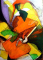 Orange Queen - Mixta sobre foam 70 x 50 cm