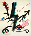 Ohne Titel; Technik: Mischtechnik auf Papier; Datum: 1985; Format (HxB): 35 x 30 cm