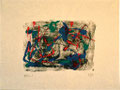 Ohne Titel; Technik: Kontaktdruck Tempera auf Papier; Datum: November 1996; Format (HxB): 60 x 80 cm