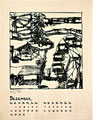 Titel: Kalenderblatt Dezember; Technik: Siebdruck; Datum:1979; Format (HxB): 63 x 49 cm