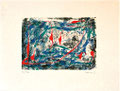 Ohne Titel; Technik: Kontaktdruck Tempera auf Papier; Datum: November 1996; Format (HxB): 60 x 80 cm