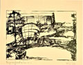 Titel: Der preußische Ikarus; Technik: Siebdruck; Datum:1980; Format (HxB): 39 x 49 cm