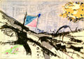 Ohne Titel; Technik: Tempera auf Papier; Datum: Oktober 1987; Format (HxB): 70 x 100 cm