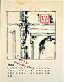 Einladung Uwe Kolbe , 29.März 1981 Schönfließer Straße 21/- Kalenderblatt Juni; Technik: Siebdruck; Datum:1980; Format (HxB): 63 x 49