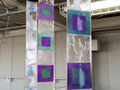 "Playback"　高森幸雄　2013　acrylic resin, optical interference pigments, resin emulsion アクリル樹脂、光干渉顔料、乳化樹脂　Exhibition:2013 練馬区立江古田駅自転車駐車場