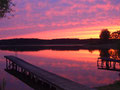 Sonnenuntergang am Spychowski-See