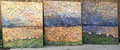 165...46x120 (3 panel): oil on canvas: "Two Bridge Riverfront" w 76