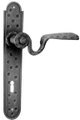Maniglia Ferro Battuto Art.11 Placca 250X45mm Imp.145mm