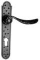 Maniglia Ferro Battuto Art.500 Placca 250X45mm Imp.135mm