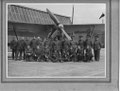 Champ d'aviation à Nivelles : Joseph Maque, Emile et Joseph Jonckers, Léonard Duriau, Dahin (chef des mécaniciens
