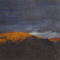 "Herbst I" . Blei-, Farbstift und Acryl auf Holz . 29 x 29 cm . 2010