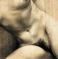 "Detail" - Blei- und Farbstift auf Holz - 12 x 12 cm - 1999 - verkauft