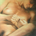 "versonnen" - Blei- und Farbstift auf Holz - 27 x 26 cm - 2003