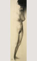 "Kontur stehend" - Bleistift auf Holz - 13 x 50 cm - 2003