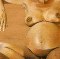 "neunter Monat" - Blei- und Farbstift auf Holz - 20 x 20 cm - 2001 - verkauft  