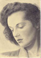 Ma mère  A l'occasion de l'anniversaire de ma maman, qui fête ses 90 ans !, eh oui, quatre-vingt dix chez vous ou nonante dans mon pays...je lui ai remis ce dessin, la représentant le jour de ses vingt ans.   Elle était belle n'est-ce pas?   J'avais "foui
