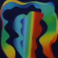 TĘCZOWE FORMY II, 100X100, OLEJ NA PŁÓTNIE, 2012