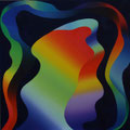 TĘCZOWE FORMY I, 100X100, OLEJ NA PŁÓTNIE, 2012