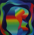TĘCZOWE FORMY III, 100X100, OLEJ NA PŁÓTNIE, 2012