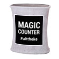 Selbstaufrichtende Messetheke mit Textilgrafik Magic Counter