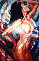 Liz Burnett ©1991, Acrylic on Paper, Dimensions 26" w x 42" h, Private Collection