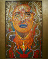 Dragon Madonna: Portrait of Salma Hayek ©2006, Acrylic on Canvas, Dimensions 60" w x 96" h, Robert Rodriguez Collection