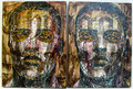Chingon (Diptych) ©2004, Acrylic on Canvas, Dimensions 24" w x 24 1/4" h, Private Collection
