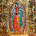 Guadalupe Madonna ©2012, Acrylic on Canvas, Dimensions 22 1/2" w x 22 1/2" h, Private Collection