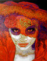 Red Cantrina ©2010, Acrylic on Canvas, Dimensions 16" w x 20" h, Private Collection