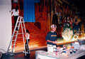 Academia de Arte Yepes students painting the "Performing Arts Center Mural • Chicago, IL  USA
