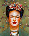 Autumn Frida ©2011, Acrylic on Canvas, Dimensions 16" w x 20" h, Private Collection
