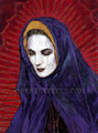 Red Madonna ©2000, Acrylic on Canvas, Dimensions 36" w x 48" h, Cheech Marin Collection