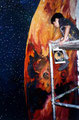Academia de Arte Yepes students painting the Mars "Global Surveyor" Mural for NASA •Los Angeles, CA  USA
