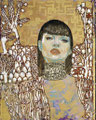 Judith Series I ©2008, Acrylic & Gold Leaf on Canvas, Dimensions 36" w x 45" h, Private Collection