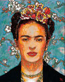 Blue Frida ©2009, Acrylic on Canvas, Dimensions 16" w x 20" h, Private Collection