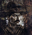 Zapata: Portrait of Alejandro Fernandez ©2004, Acrylic on Canvas, Dimensions 47 1/2" w x 70 1/2" h, Private Collection