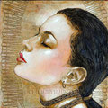 Eva: Portrait of Eva Longoria ©2011, Acrylic on Canvas, Dimensions 12" w x 12" h, Private Collection