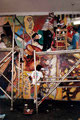 Academia de Arte Yepes students painting the "California State University - Student Union" Mural • Los Angeles, CA  USA
