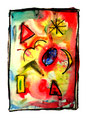 „Lassy IV“ / 17.12.1994 Werkverzeichnis 445, Aquarell und Kreiden auf Papier, b 30,0 cm * h 40,0 cm