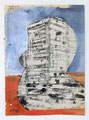 Schulblatt 116 (Ohne Titel - Urban Studies 02), Mischtechnik auf Papier, 29,7 x 21,0 cm, 2012