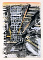 Schulblatt 117 (Ohne Titel - Urban Studies 03), Mischtechnik auf Papier, 29,7 x 21,0 cm, 2012