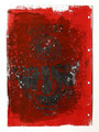 Schulblatt 011 (Selbstportrait 09), Acrylfarbe, gedruckt auf Papier, 29,7 x 21,0 cm, 2011 
