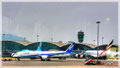 Großflugzeuge am Airport Hongkong