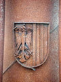 Auf der rostigen Säule waren die drei Wappen auch verewigt. Oberösterreich, …