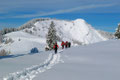 … gelangten wir erneut auf die freie Fläche. Weiter führte die Route abwärts in eine kleine Mulde, bevor der eigentliche Anstieg über den steilen Rücken zum Wieslerhorn anstand, den ich ja vom Sommer her schon kannte.