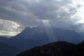 Ein düsterer Blick hinüber zum „Hochkönig (2941m)“. Dieser Gipfel sollte eine Woche später von uns bezwungen werden.