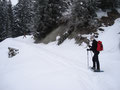 Weiter führte unser Weg über eine verschneite Forststraße in Richtung der Erichhütte auf der Schönbergalm (1545m).