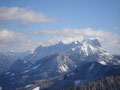 Hier nochmals: Im Vordergrund die Admonter Reichsteingruppe (Kreuzkogel, Riffel, Kalbling, Sparerfeld und Reichenstein), im Hintergrund die Hochtorgruppe (Gr. Ödstein und Hochtor).