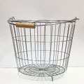 バスケット188　丸　ステンレスウッドワンハンド　330Φ280H　￥1,000